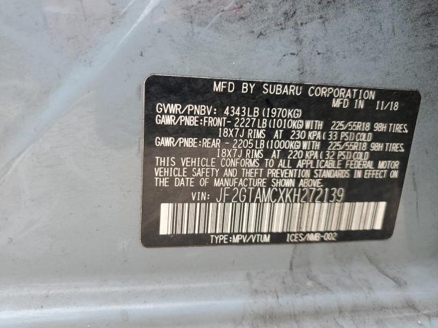2019 SUBARU CROSSTREK - JF2GTAMCXKH272139