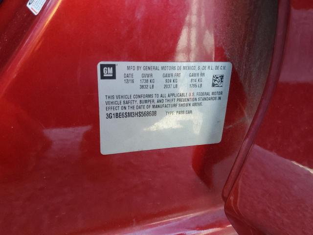 2017 CHEVROLET CRUZE LT - 3G1BE6SM3HS568608