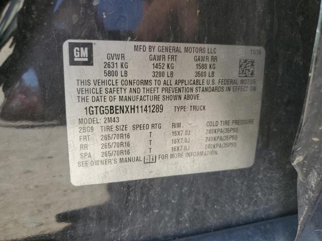 2017 GMC CANYON 1GTG5BENXH1141289