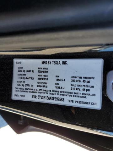 2019 TESLA MODEL 3 - 5YJ3E1EAXKF297563