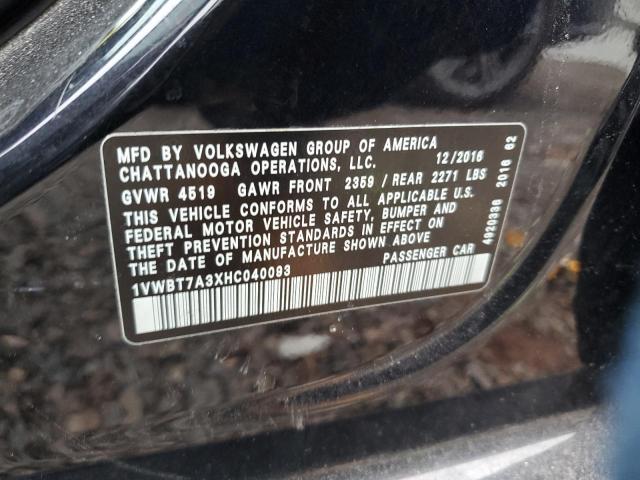 2017 VOLKSWAGEN PASSAT SE - 1VWBT7A3XHC040093