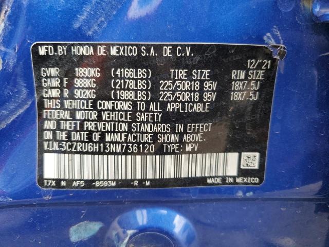 2022 HONDA HR-V SPORT - 3CZRU6H13NM736120