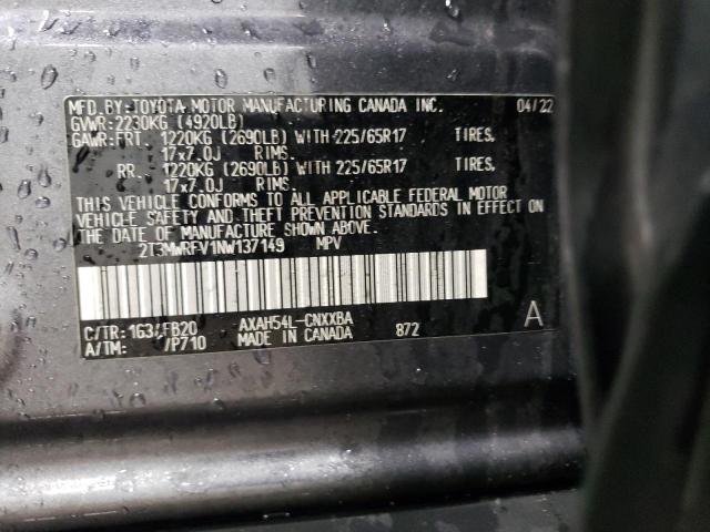 2022 TOYOTA RAV4 LE - 2T3MWRFV1NW137149