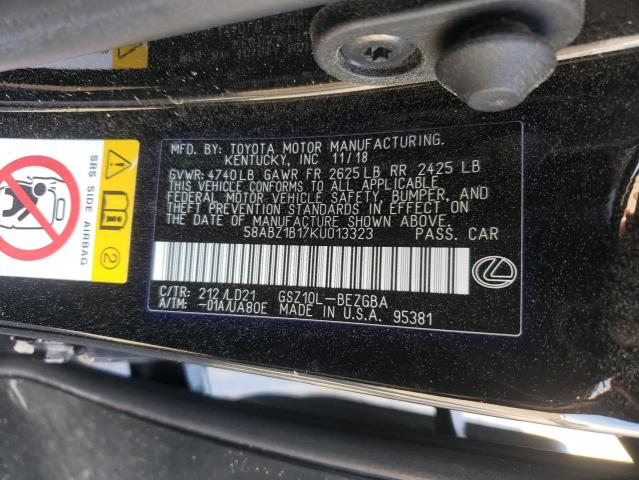 2019 LEXUS ES 350 - 58ABZ1B17KU013323