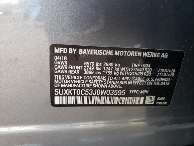 2018 BMW X5 XDR40E 5UXKT0C53J0W03595
