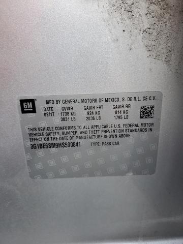 2017 CHEVROLET CRUZE LT - 3G1BE6SM9HS590841