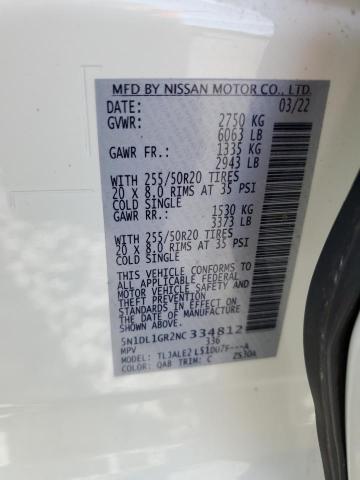 2022 INFINITI QX60 SENSO 5N1DL1GR2NC334812