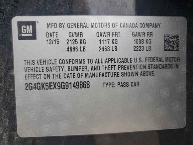 2016 BUICK REGAL 2G4GK5EX9G9149868