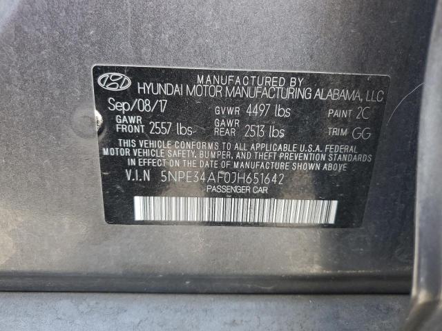 2018 HYUNDAI SONATA SPO - 5NPE34AF0JH651642