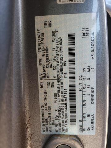 2021 FORD ESCAPE SEL - 1FMCU0H6XMUA57181