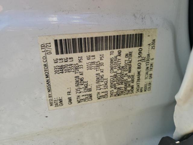 2021 NISSAN ROGUE SV - 5N1AT3BA6MC801390