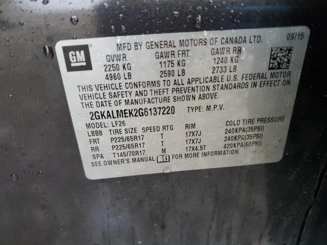 2016 GMC TERRAIN SL - 2GKALMEK2G6137220