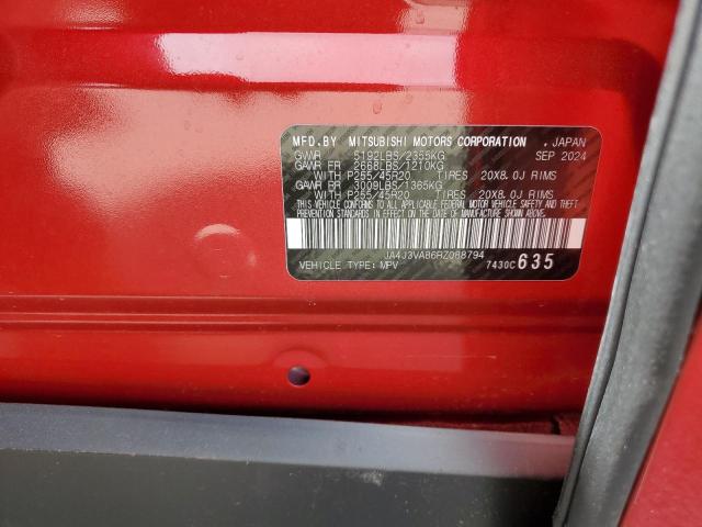 2024 MITSUBISHI OUTLANDER - JA4J3VA86RZ088794