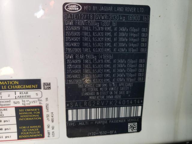 2019 LAND ROVER DISCOVERY - SALRG2RV7K2401414