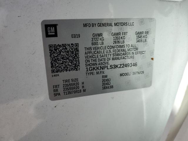 2019 GMC ACADIA DEN 1GKKNPLS3KZ249346