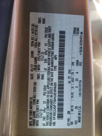 2017 FORD ESCAPE S - 1FMCU0F75HUE00920