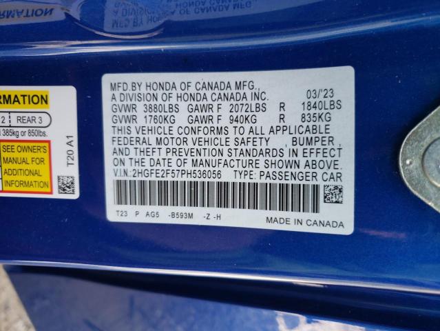 2HGFE2F57PH536056 2023 HONDA CIVIC