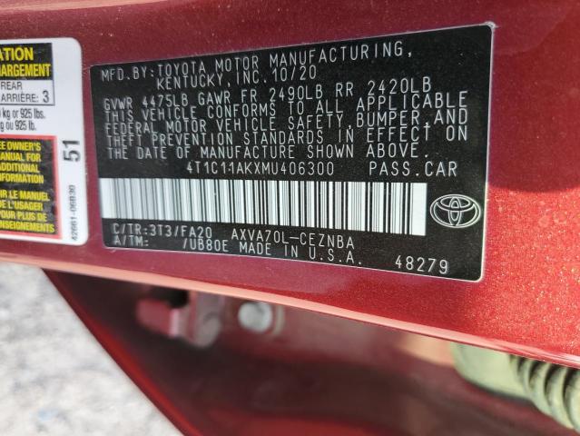 2021 TOYOTA CAMRY LE - 4T1C11AKXMU406300