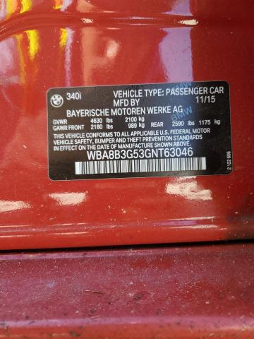 2016 BMW 340 I - WBA8B3G53GNT63046