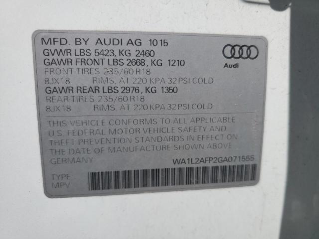 2016 AUDI Q5 PREMIUM - WA1L2AFP2GA071555