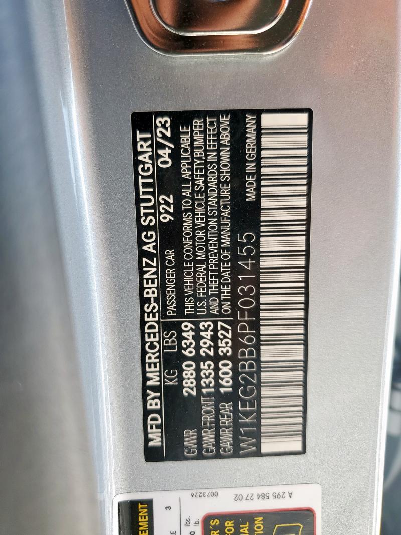 2023 MERCEDES-BENZ EQE SEDAN W1KEG2BB6PF031455