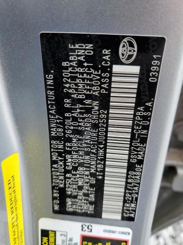 2018 TOYOTA CAMRY XSE - 4T1BZ1HK4JU002592