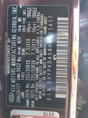 2017 KIA SORENTO SX - 5XYPKDA58HG311417