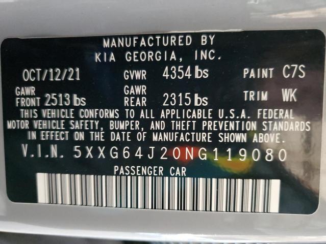 2022 KIA K5 GT LINE - 5XXG64J20NG119080