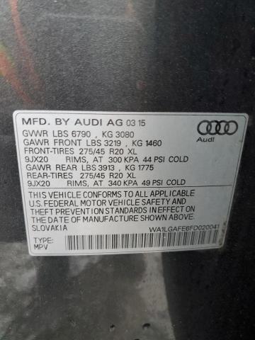 2015 AUDI Q7 PREMIUM WA1LGAFE6FD020041