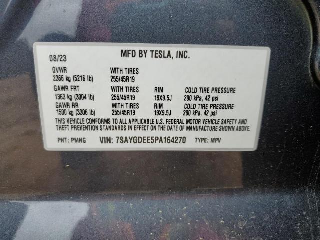 2023 TESLA MODEL Y - 7SAYGDEE5PA164270