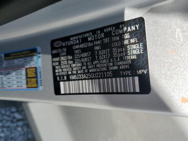 2016 HYUNDAI TUCSON LIM - KM8J33A25GU221105