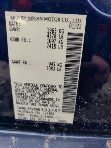 2022 NISSAN ALTIMA S - 1N4BL4BV8NN333787