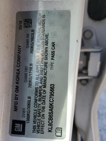 2019 CHEVROLET SPARK LS KL8CB6SA6KC795663