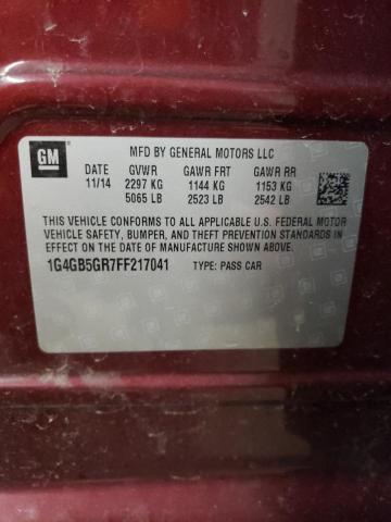 2015 BUICK LACROSSE - 1G4GB5GR7FF217041