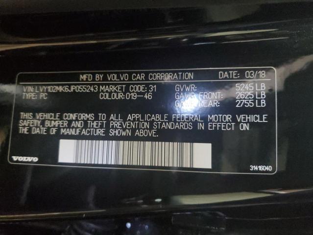 2018 VOLVO S90 T5 MOM LVY102MK6JP055243