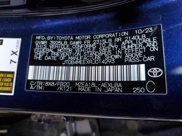 2024 TOYOTA COROLLA LE - JTDB4MEEXRJ014293