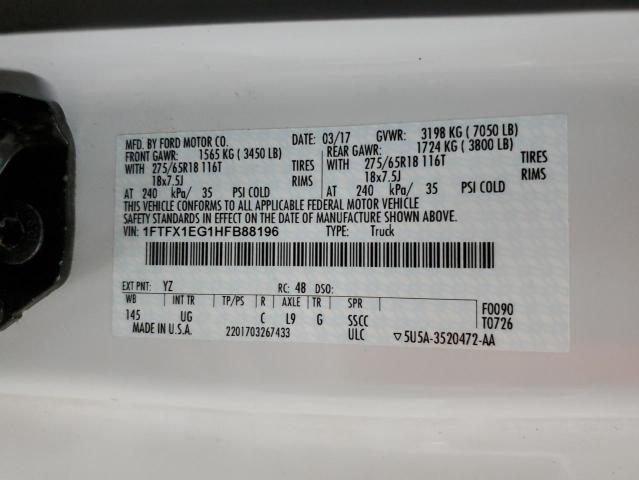 2017 FORD F150 SUPER - 1FTFX1EG1HFB88196