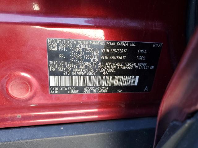 2021 TOYOTA RAV4 LE - 2T3H1RFV0MW130658