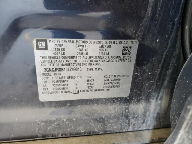 2018 CHEVROLET TRAX PREMI 3GNCJRSB1JL249013