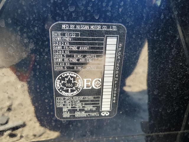 2022 INFINITI QX50 AUTOG 3PCAJ5DB4NF120984