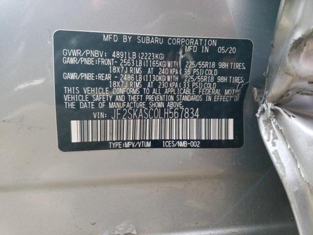 2020 SUBARU FORESTER L - JF2SKASC0LH567834