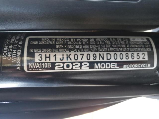 2022 HONDA NVA110 B 3H1JK0709ND008652