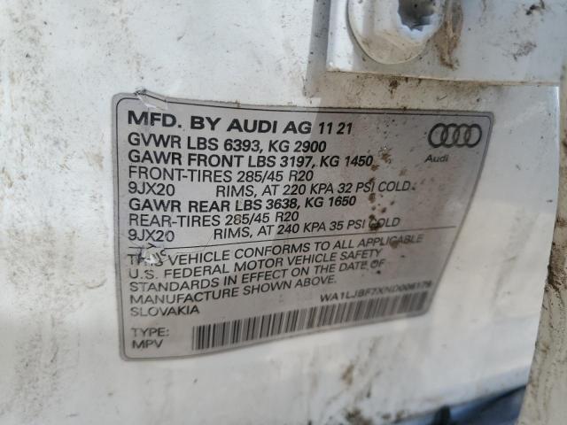 2022 AUDI Q7 PREMIUM - WA1LJBF7XND006179