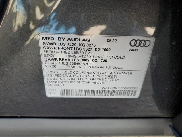 2022 AUDI E-TRON S P - WA1VCBGE5NB039991