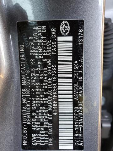 2016 TOYOTA CAMRY LE - 4T1BF1FK5GU197395
