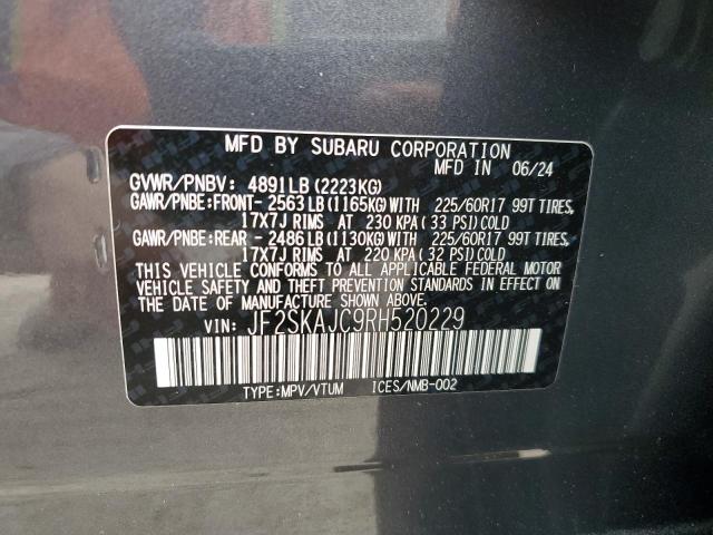 2024 SUBARU FORESTER W JF2SKAJC9RH520229