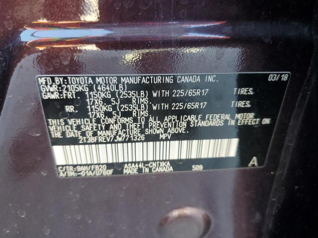 2018 TOYOTA RAV4 LE - 2T3BFREV7JW771326