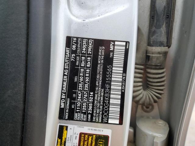 2017 MERCEDES-BENZ GLC 300 4M - WDC0G4KB3HF155565