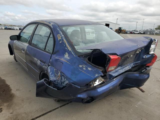 HONDA CIVIC LX 2003 blue  gas 2HGES15563H540206 photo #3