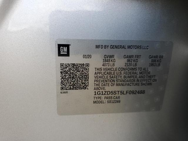 2020 CHEVROLET MALIBU LT - 1G1ZD5ST5LF092488